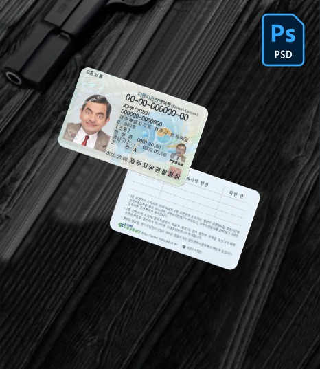 South Korea driving license PSD